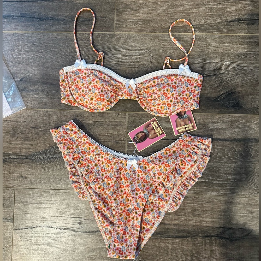 Strawberry Milk Mob Bikini Set (brand new with tags)
